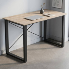 Письмовий стіл Ferrum-decor Драйв 75x140x70 Чорний метал ДСП Дуб Сан-Марино 16 мм (FRD-103193)