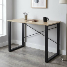 Письмовий стіл Ferrum-decor Драйв 75x140x70 Чорний метал ДСП Дуб Сонома 16 мм (FRD-103195)