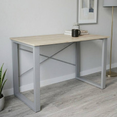 Письменный стол Ferrum-decor Драйв 75x140x70 Серый металл ДСП Дуб Сонома 16 мм (FRD-103202)