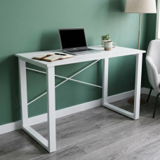 Письмовий стіл Ferrum-decor Драйв 75x140x70 Білий метал ДСП Біле 16 мм (FRD-103206)