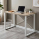 Письмовий стіл Ferrum-decor Драйв 75x140x70 Білий метал ДСП Дуб Сан-Марино 16 мм (FRD-103207) - фото 1