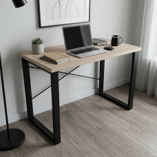 Письменный стол Ferrum-decor Драйв 75x100x60 Черный металл ДСП Дуб Сонома 32 мм (FRD-103299)