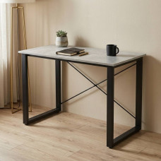 Письмовий стіл Ferrum-decor Драйв 75x100x60 Чорний метал ДСП Бетон 32 мм (FRD-103302)