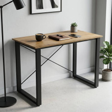 Письмовий стіл Ferrum-decor Драйв 75x120x60 Чорний метал ДСП Дуб Артизан 32 мм (FRD-103322)