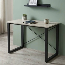 Письмовий стіл Ferrum-decor Драйв 75x120x60 Чорний метал ДСП Бетон 32 мм (FRD-103323)