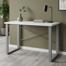 Письмовий стіл Ferrum-decor Драйв 75x120x60 Сірий метал ДСП Біле 32 мм (FRD-103324)