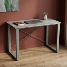 Письмовий стіл Ferrum-decor Драйв 75x120x60 Сірий метал ДСП Бетон 32 мм (FRD-103330)