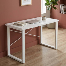 Письмовий стіл Ferrum-decor Драйв 75x120x60 Білий метал ДСП Біле 32 мм (FRD-103331)