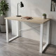 Письмовий стіл Ferrum-decor Драйв 75x120x60 Білий метал ДСП Дуб Сонома 32 мм (FRD-103334) - фото 1