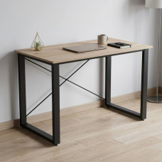 Письмовий стіл Ferrum-decor Драйв 75x140x60 Чорний метал ДСП Дуб Сан-Марино 32 мм (FRD-103339)