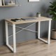 Письменный стол Ferrum-decor Драйв 75x140x60 Белый металл ДСП Дуб Сонома 32 мм (FRD-103355) - фото 1