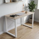 Письмовий стіл Ferrum-decor Драйв 75x100x70 Білий метал ДСП Дуб Сан-Марино 32 мм (FRD-103374) - фото 1