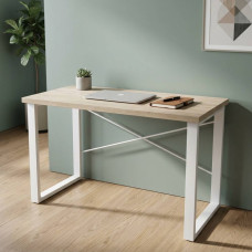 Письменный стол Ferrum-decor Драйв 75x100x70 Белый металл ДСП Дуб Сонома 32 мм (FRD-103376)