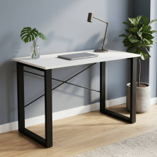 Письмовий стіл Ferrum-decor Драйв 75x120x70 Чорний метал ДСП Біле 32 мм (FRD-103380)