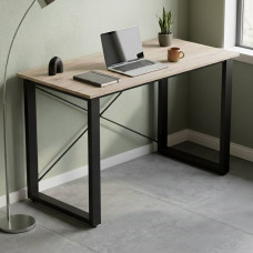 Письмовий стіл Ferrum-decor Драйв 75x120x70 Чорний метал ДСП Дуб Сан-Марино 32 мм (FRD-103381)