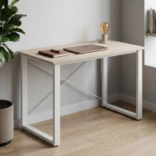 Письмовий стіл Ferrum-decor Драйв 75x120x70 Білий метал ДСП Дуб Сан-Марино 32 мм (FRD-103395)