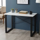 Письмовий стіл Ferrum-decor Драйв 75x140x70 Чорний метал ДСП Біле 32 мм (FRD-103401) - фото 1