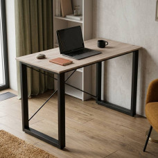 Письмовий стіл Ferrum-decor Драйв 75x140x70 Чорний метал ДСП Дуб Сан-Марино 32 мм (FRD-103402)