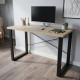 Письменный стол Ferrum-decor Драйв 75x140x70 Черный металл ДСП Дуб Сонома 32 мм (FRD-103404) - фото 1