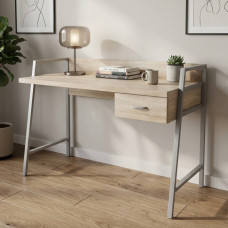 Письмовий стіл Ferrum-decor Комфорт 75x100x60 Сірий метал ДСП Дуб Сонома 32 мм (FRD-103432)