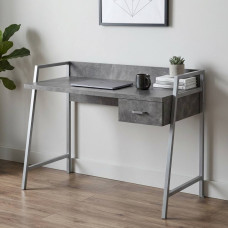 Письмовий стіл Ferrum-decor Комфорт 75x100x60 Сірий метал ДСП Бетон 32 мм (FRD-103435)