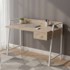 Письменный стол Ferrum-decor Комфорт 75x100x60 Белый металл ДСП Дуб Сан-Марино 32 мм (FRD-103437)