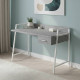 Письмовий стіл Ferrum-decor Комфорт 75x100x60 Білий метал ДСП Бетон 32 мм (FRD-103442) - фото 1