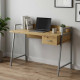 Письмовий стіл Ferrum-decor Комфорт 75x120x60 Сірий метал ДСП Дуб Артизан 32 мм (FRD-103455) - фото 1