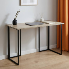 Письмовий стіл Ferrum-decor Ханна 75x120x70 чорний ДСП Дуб Сонома 16мм (FRD-103512)
