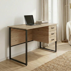 Компьютерный стол Ferrum-decor Гарри 75x120x60 черный ДСП Дуб Сан-Марино 16мм (FRD-103534)