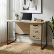 Письменный стол Ferrum-decor Гарри 75x120x60 черный ДСП Дуб Сонома 32мм (FRD-103537)