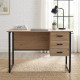 Компьютерный стол Ferrum-decor Гарри 75x120x60 черный ДСП Дуб Сан-Марино 32мм (FRD-103539) - фото 1