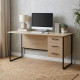 Письменный стол Ferrum-decor Гарри 75x140x60 черный ДСП Дуб Сонома 16мм (FRD-103542) - фото 1