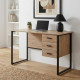 Компьютерный стол Ferrum-decor Гарри 75x140x60 черный ДСП Дуб Сан-Марино 16мм (FRD-103544) - фото 1