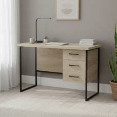 Письменный стол Ferrum-decor Гарри 75x140x60 черный ДСП Дуб Сонома 32мм (FRD-103547)