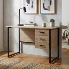 Компьютерный стол Ferrum-decor Гарри 75x120x70 черный ДСП Дуб Сан-Марино 16мм (FRD-103554)