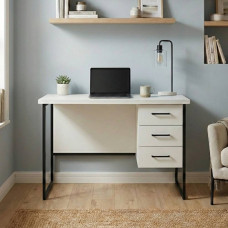 Письменный стол Ferrum-decor Гарри 75x120x70 черный ДСП Белое 32мм (FRD-103556)