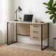 Письменный стол Ferrum-decor Гарри 75x140x70 черный ДСП Дуб Сонома 16мм (FRD-103562) - фото 1