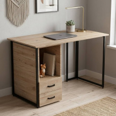 Компьютерный стол Ferrum-decor Отто 75x120x60 черный ДСП Дуб Сан-Марино 16мм (FRD-103574)