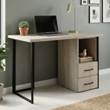 Письменный стол Ferrum-decor Отто 76x120x60 черный ДСП Дуб Сонома 32мм (FRD-103577)