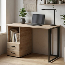 Компьютерный стол Ferrum-decor Отто 75x140x60 черный ДСП Дуб Сан-Марино 16мм (FRD-103584)