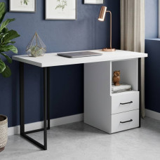Письменный стол Ferrum-decor Отто 76x140x60 черный ДСП Белое 32мм (FRD-103586)