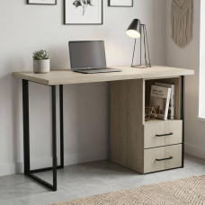 Письменный стол Ferrum-decor Отто 76x120x70 черный ДСП Дуб Сонома 32мм (FRD-103597)