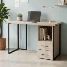 Письмовий стіл Ferrum-decor Отто 76x140x70 чорний ДСП Дуб Сонома 32мм (FRD-103607)