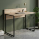 Компьютерный стол Ferrum-decor Скай 75x140x60 черный ДСП Дуб Сан-Марино 16мм (FRD-103634) - фото 1