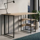 Компьютерный стол Ferrum-decor Кевин 75x120x60 черный ДСП Дуб Сан-Марино 16мм (FRD-103802) - фото 1