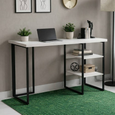 Письмовий стіл Ferrum-decor Кевін 76x140x60 чорний ДСП Біле 32мм (FRD-103814)