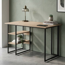 Компьютерный стол Ferrum-decor Кевин 75x120x70 черный ДСП Дуб Сан-Марино 16мм (FRD-103830)