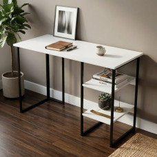 Письменный стол Ferrum-decor Кевин 75x140x70 черный ДСП Белое 16мм (FRD-103837)