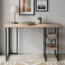 Комп'ютерний стіл Ferrum-decor Кевін 75x140x70 чорний ДСП Дуб Сан-Марино 32мм (FRD-103845)